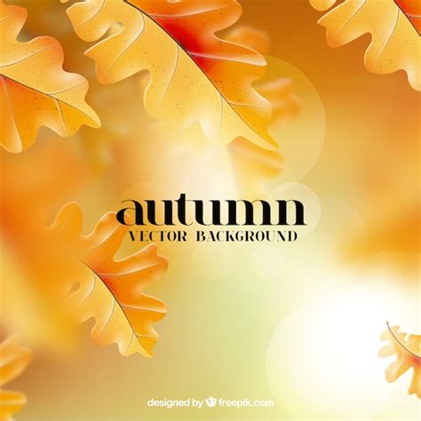Free Vector Background With Golden Autumn Leaves
