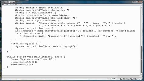 Java Database Programming Tutorial Inserting Data Into Table Youtube