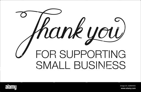 Thank You For Supporting Small Business Message For Customer