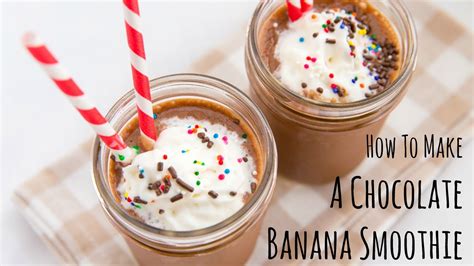 This healthy smoothie is simple and packed with protein, fiber, and potassium! How to Make Chocolate Banana Smoothie (Recipe) チョコレートバナナ ...