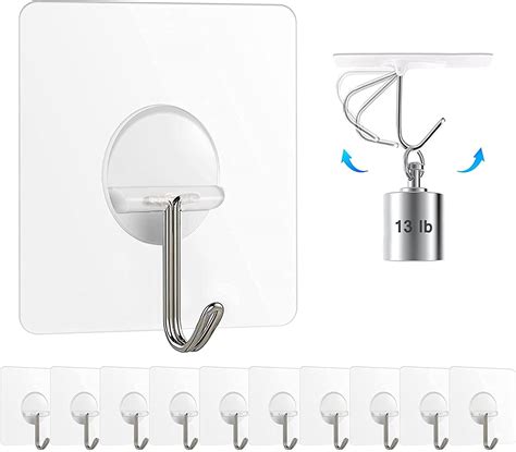 Chillyfit Wall Hooks For Hanging Strong 5 Pack Adhesive Hooks For Wall
