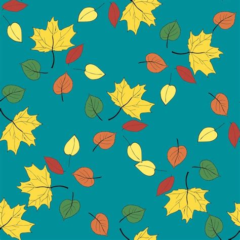 Premium Vector Vector Illustration Seamless Pattern Autumn Leaves On