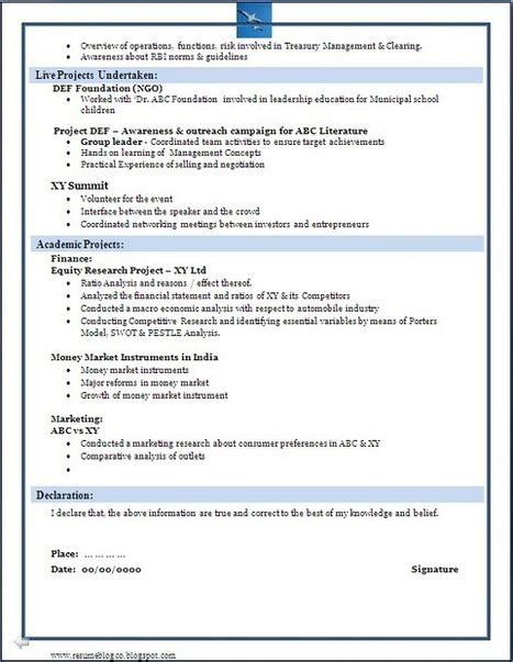Is it important to use the best resume format for freshers? Resume Samples For Freshers Bcom | The Document Template