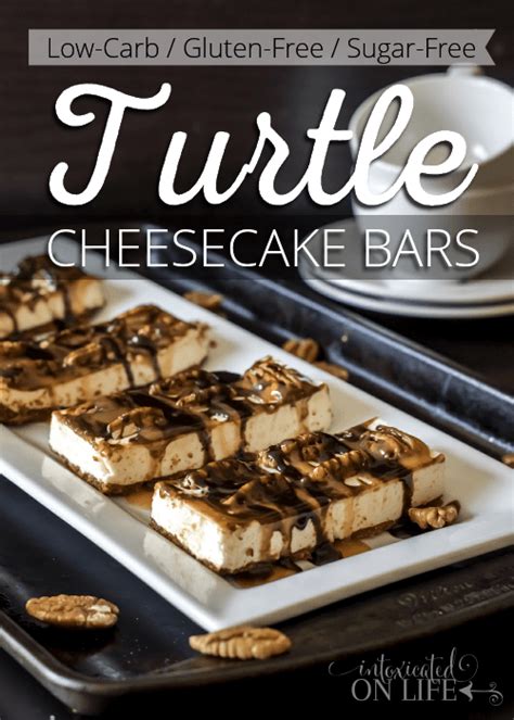 Decadent Low Carb Turtle Cheesecake Bars