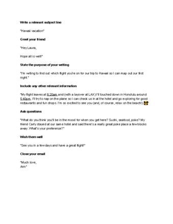 Please consider my cv for any opportunity. How to Write an Email to a Friend (with Pictures) - wikiHow
