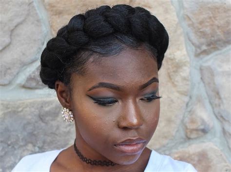 Black braided bun updo hairstyle. 7 Majestic Updo Hairstyles for Black Girls - Child Insider