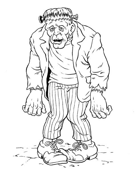 coloring page frankenstein
