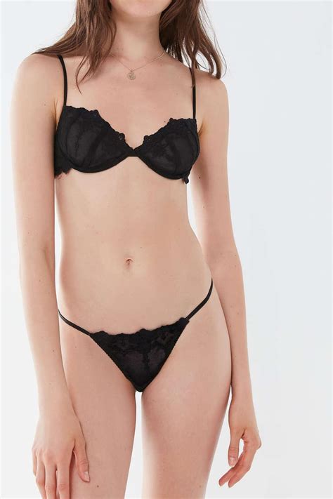 Out From Under Lace Veronica Sheer Mesh Underwire Bra In Black Lyst