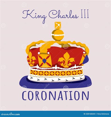 King Charles Iii Coronation Text Edwards Crown Editorial Stock Image