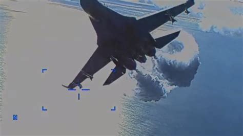 Us Releases Video Of Drones Encounter With Russian Jet Over The