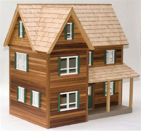 Here is a cute idea to build a little house with popsicle sticks. Dollhouse Woodworking Plan | Doll house plans, Doll house, Popsicle stick houses