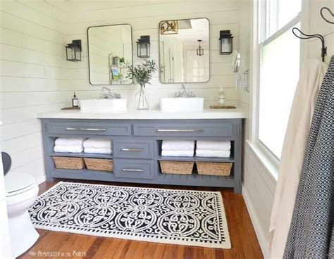 A fresh coat of paint and some new, modern sinks can do wonders to your space. The Modern Farmhouse Master Bathroom Reveal