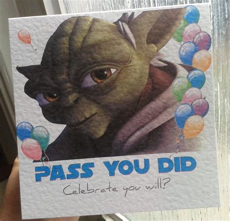 Handmade Star Wars Yoda Congratulations Exams Driving Test Etsy