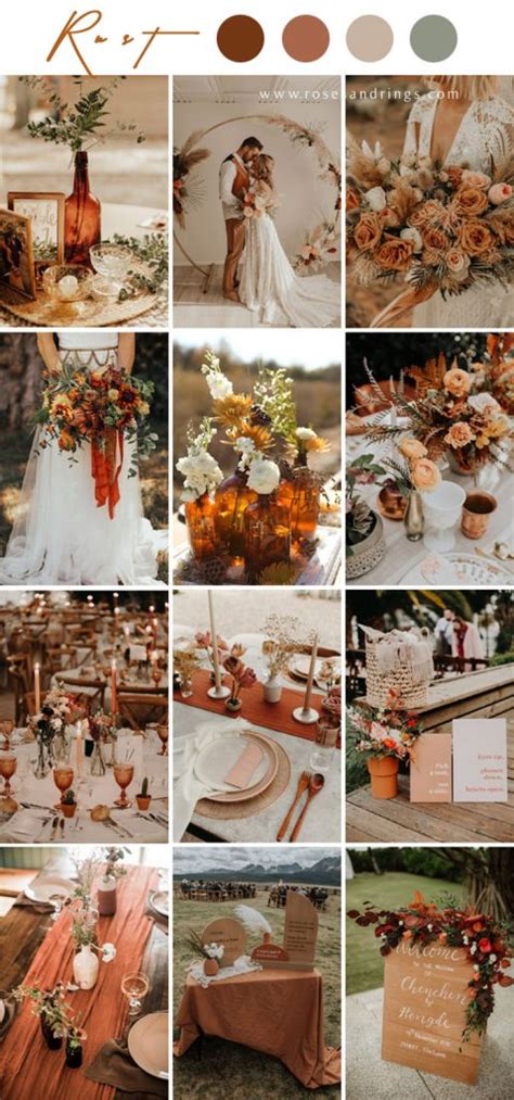 Top Rust Terracotta Wedding Colors For Fall Wedding