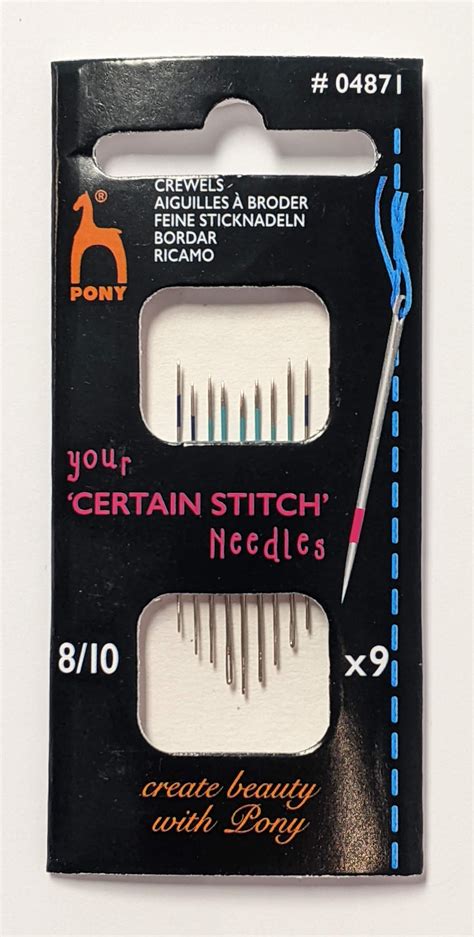 Pony Certain Stitch Crewel Embroidery Needles 8901003048711