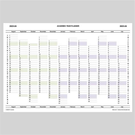 Academic Year Planner 2023 24 Printable A4 Or A3 Infozio