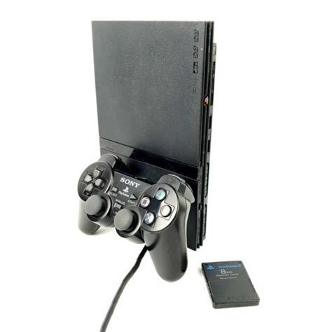 Ps2 Slim Console System Black Scph 75000 Wz Game Ntsc J Playstation