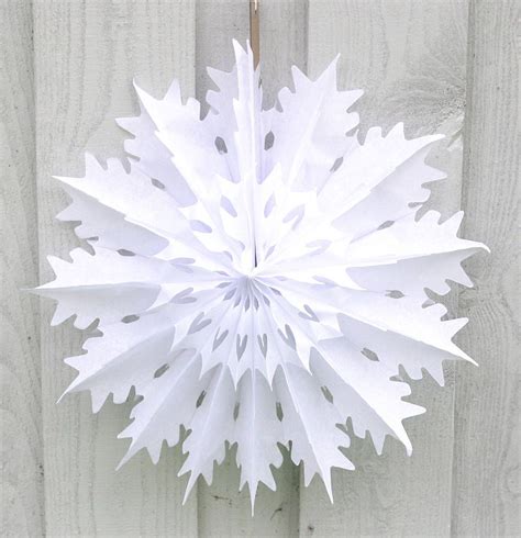 Set Of Four Paper Snowflake Decorations Snowflake Decorations