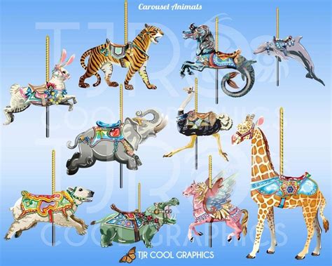 Carousel Tattoo Merry Go Round Carousel Circus Crafts Pet Tiger