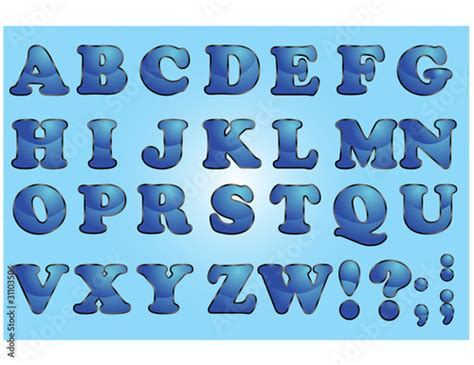 Blue Alphabet Letters Buy This Stock Vector And Explore Similar