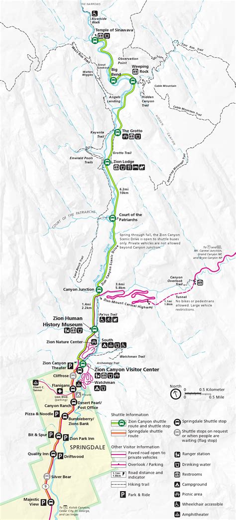 Zion National Park Map And Guide