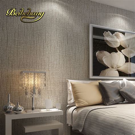 Beibehang Non Woven Roll American Straw Texture Wallpaper For Living