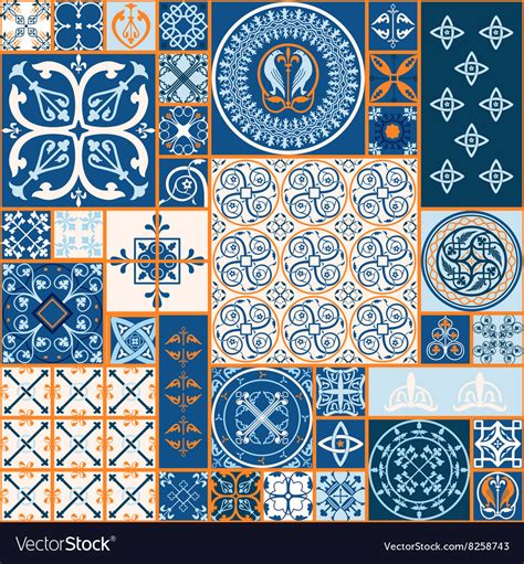 Moroccan Tiles Pattern Royalty Free Vector Image