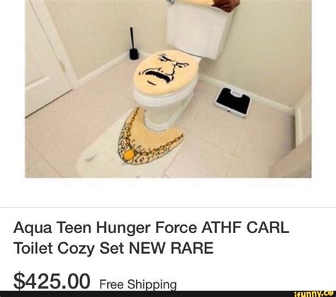 Aqua Teen Hunger Force Athf Carl Toilet Cozy Set New Rare Ifunny