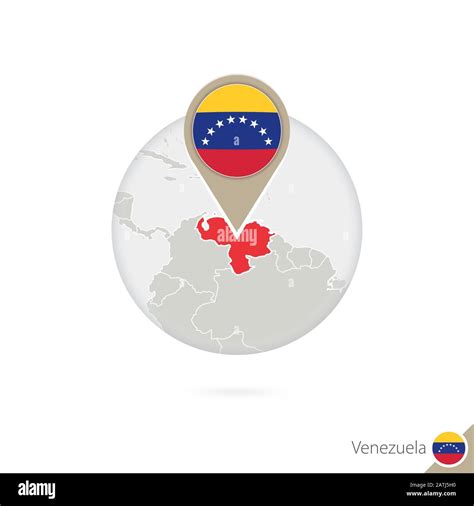 Mapa Y Bandera De Venezuela En Círculo Mapa De Venezuela Pabellón De