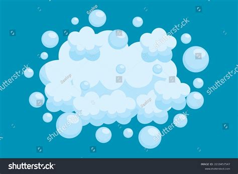 Vector Illustration Foam Bubbles Soft Foaming Stock Vector Royalty Free 2219457547 Shutterstock