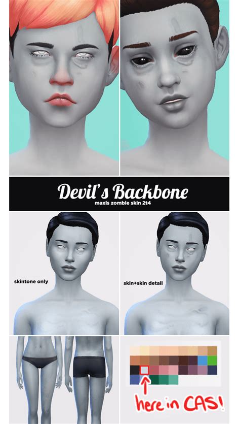 Sims 4 Maxis Zombie Skin 2t4 The Sims Book