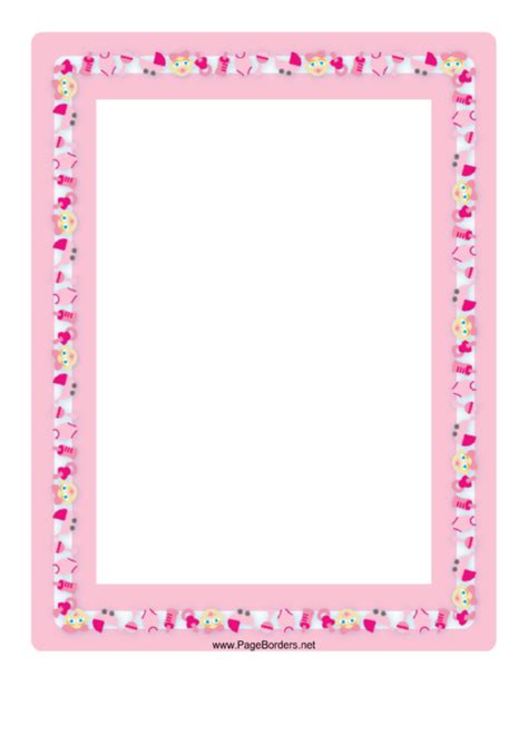 Baby Girl Border Printable Pdf Download