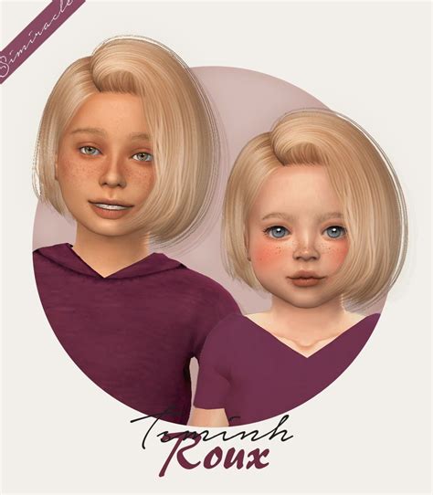 The Sims Resource Tsminh S Roux Hair Retextured ~ Sims 4 Hairs Sims