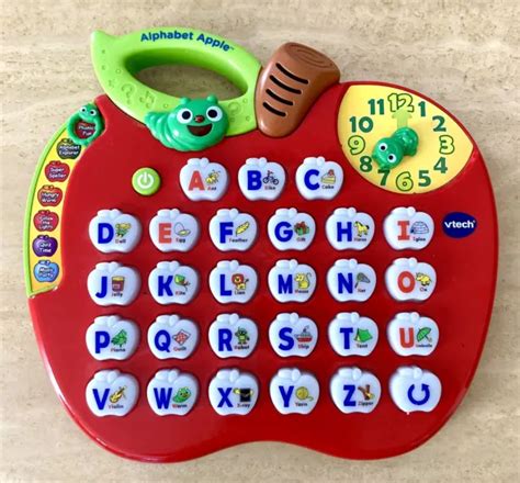 Vtech Alphabet Apple Educational Learning Toy Abcs Phonics Clock Lights