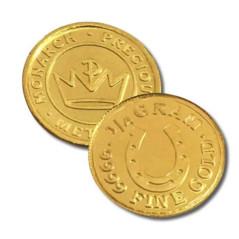 Monarch gold corporation () : Gold : 1/4 Gram .9999 Fine Gold Round - Monarch (Sealed in Capsule)