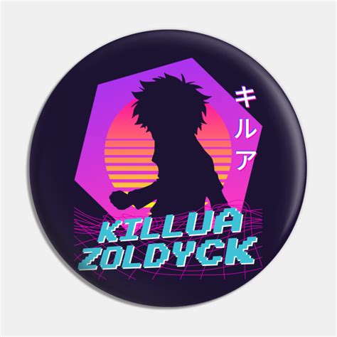 Killua Zoldyck Vaporwave Killua Zoldyck Hunter X Hunter Pin