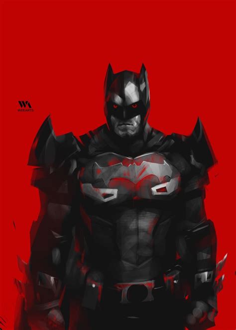 Artstation Flashpoint Batman Red Background Series