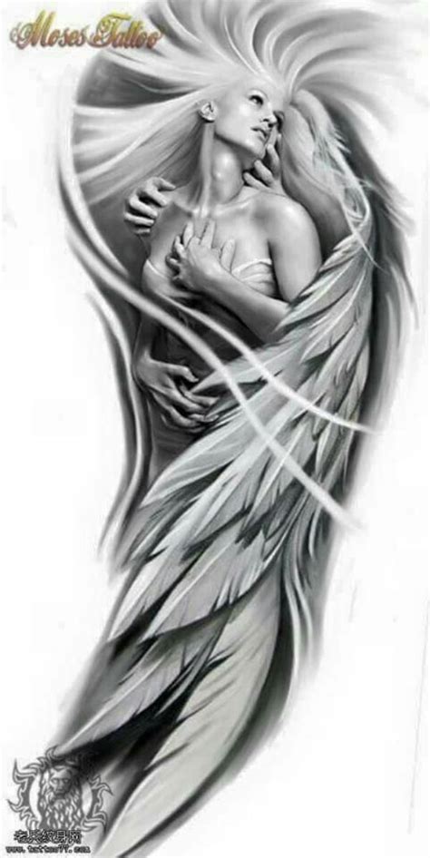Looking Forward To Do This Black And Grey Full Sleeve Fallen Angel Tattoo At Aatman Tattoos
