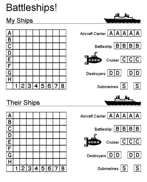Battle Ships Instructions In 2023 Battleship Game Battleship School