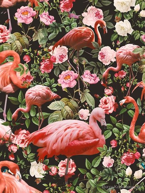 Maybe you would like to learn more about one of these? 'Floral and Flamingo Pattern' Graphic T-Shirt by Burcu ...