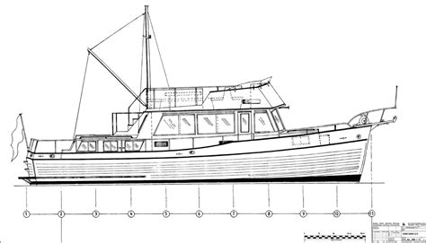 Grand Banks 42 Ft High Seas Fisherman Yacht Model Construction Plan