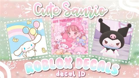 Cute Sanrio 🌸 Roblox Decalsdecal Id 🌱 For Royale High Journal Youtube