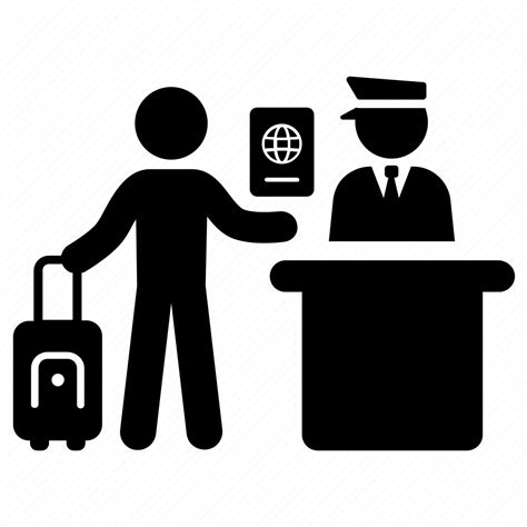 Immigration Officer Passport Travel Icon Download On Iconfinder