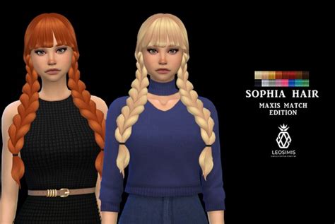 Leo 4 Sims Sophia Hair Sims 4 Hairs