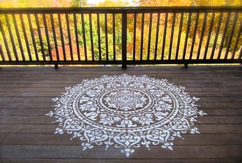 How To Stencil A Deck Using A Mandala Pattern Stencil