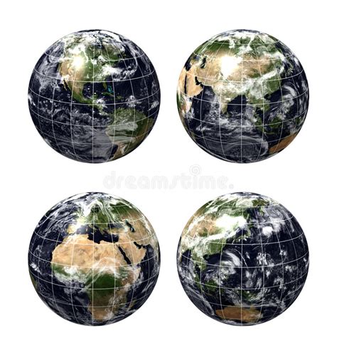 Planet Earth Globe Positions Stock Illustration Illustration Of