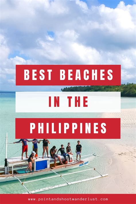 People On A Boat With The Words Best Beaches In The Philippines