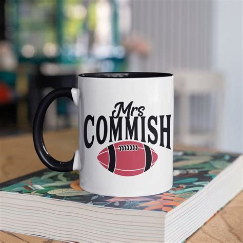 Mrs Commish Mug Women Fantasy Football Coffee Mugs Girl Etsy