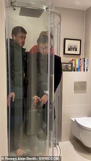 Housemates Recreate Their Tube Commute In Their Shower Daily Mail Online