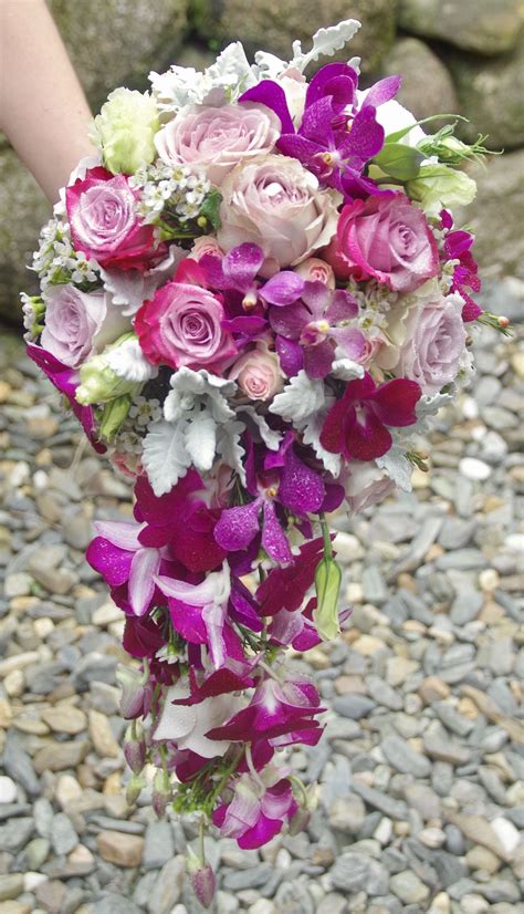 Rose And Orchid Bouquet Tropical Wedding Flowers Orchid Bouquet Wedding Flowers